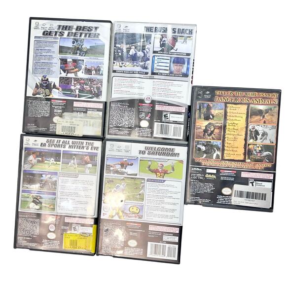 Nintendo Gamecube Game Lot Madden NHL 06 Cabela Hunts MVP Baseball NCAA Football - Picture 2 of 12